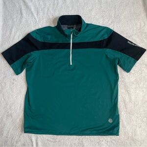 Galvin Green Jacket Mens XL Black Green Bay  Windstopper Performance Quarter Zip